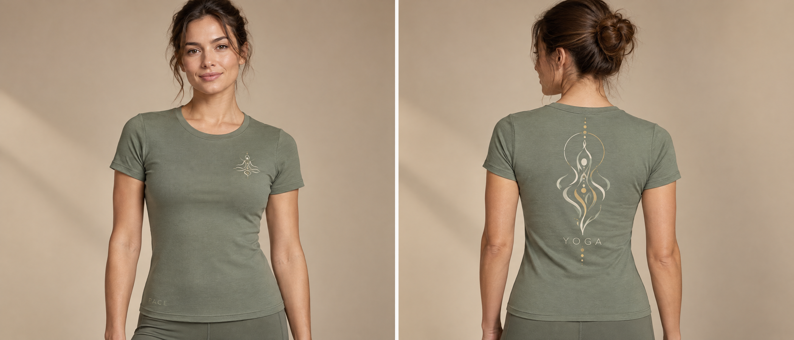 Yoga Tee — Ön & Arka Detay